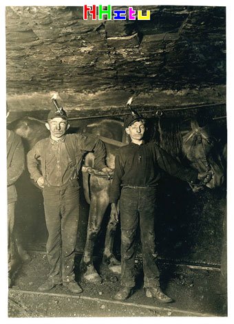 煤矿工人的面谱
