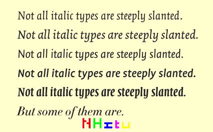 Italic：倾斜的魅力