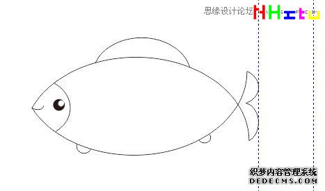 CorelDRAW 使用圆形工具简单绘制小鱼