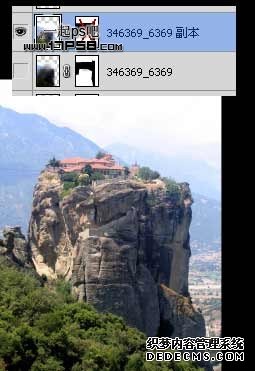 Photoshop 照片合成悬崖上的城堡